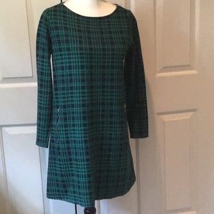 GAP tunic/ dress in green and navy plaid